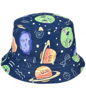 Planety kapelusz dwustronny bucket hat dziecięcy modny kap-hd-7