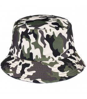 Zielony kapelusz dwustronny bucket hat wędkarski modny moro kap-m-48