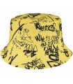 Żółty kapelusz dwustronny bucket hat wędkarski modny moro kap-m-51