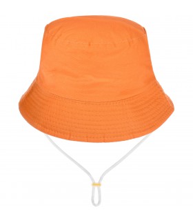 Pomarańczowy kapelusz dziecięcy z regulacją bawełniany letni Kap-mds