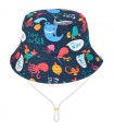 Kolorowy kapelusz dziecięcy z regulacją bawełniany letni Kap-mds-1