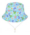 Błękitny kapelusz dziecięcy z regulacją bawełniany letni Kap-mds-3