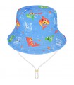 Niebieski kapelusz dziecięcy z regulacją bawełniany letni Kap-mds-11
