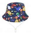 Granatowy kapelusz dziecięcy z regulacją bawełniany letni Kap-mds-13