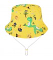 Żółty kapelusz dziecięcy z regulacją bawełniany letni Kap-mds-15