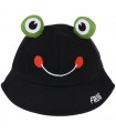Czarny kapelusz dziecięcy żabka z regulacją bawełniany letni Kap-za-3