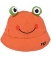 Pomarańczowy kapelusz dziecięcy żabka z regulacją bawełniany letni Kap-za-3