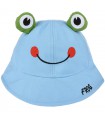 Niebieski kapelusz dziecięcy żabka z regulacją bawełniany letni Kap-za-3