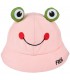 Różowy kapelusz dziecięcy żabka z regulacją bawełniany letni Kap-za-3