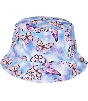 Motylki dwustronny kapelusz dziecięcy bucket hat - krateczka.pl