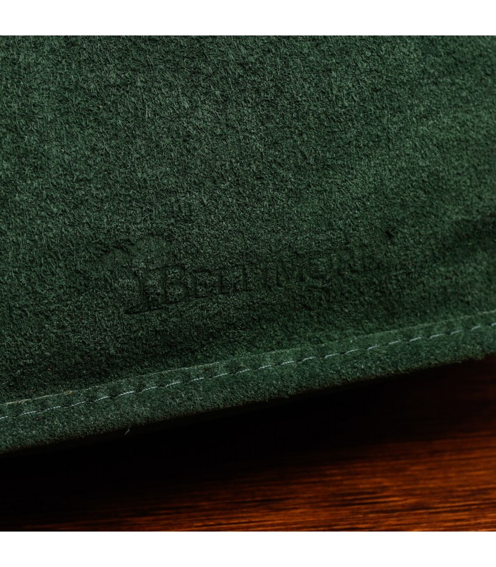 Zielona skórzana listonoszka damska włoska zamszowa kuferek Beltimore B64
