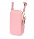Ciemno Różowa Mała torebka damska na telefon mini listonoszka raportówka na ramię ekoskóra POR-TE-8