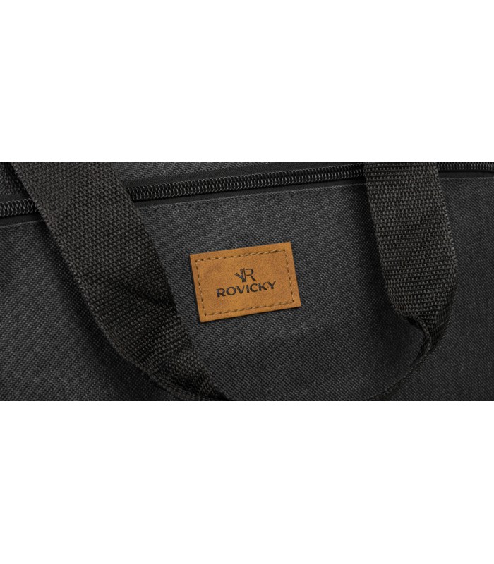 Czarna torba sportowa fitness podróżna weekendowa lekka materiałowa Rovicky TS101-T