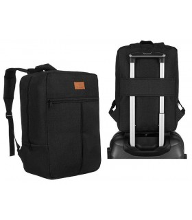 Czarny plecak lekki bagaż podręczny materiałowy pojemny duży unisex Lorenti PL15602