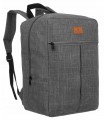 Szary plecak lekki bagaż podręczny materiałowy pojemny duży unisex Lorenti PL15602