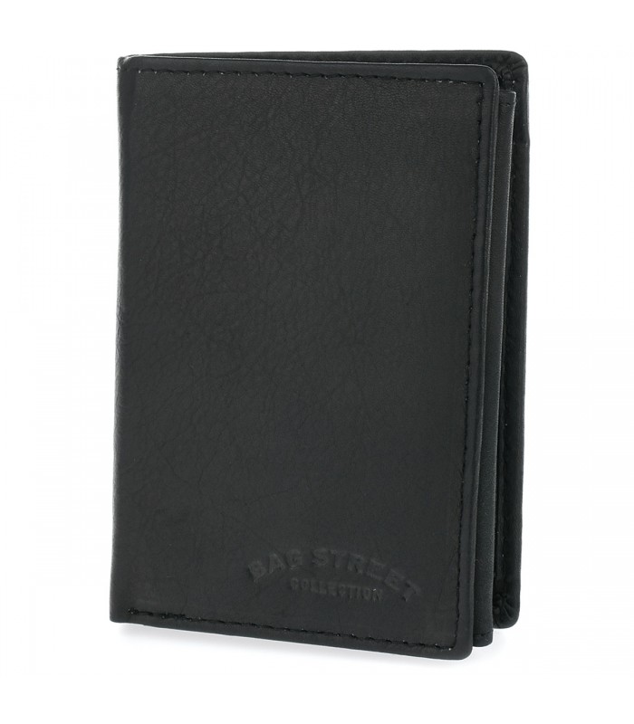 Czarny skórzany portfel męski pionowy Bag Street 521