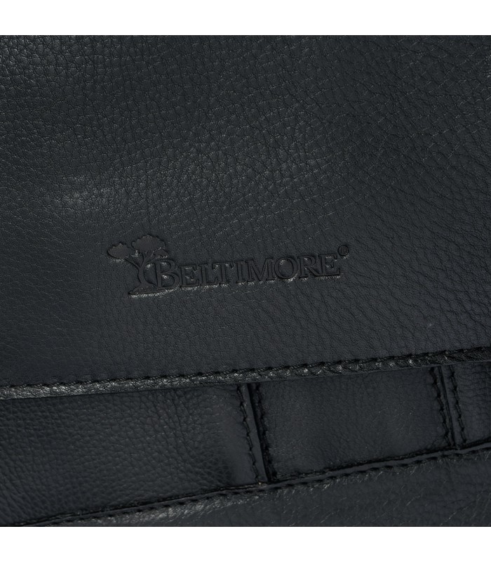 Czarna skórzana torba męska elegancka aktówka teczka na dokumenty Beltimore J19