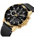 Czarny zegarek męski na pasku duży solidny Perfect CH02L