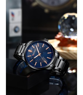 Czarny zegarek męski bransoleta duży solidny Perfect M106