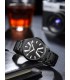 Czarny zegarek męski bransoleta duży solidny Perfect M112D