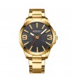 Złoty zegarek męski bransoleta duży solidny Perfect M114