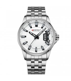 Srebrny zegarek męski bransoleta duży solidny Perfect M144