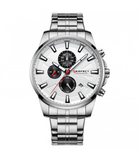 Srebrny zegarek męski bransoleta duży solidny Perfect M503