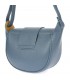 Niebieska skórzana listonoszka damska mała torebka na ramię Vera Pelle X41